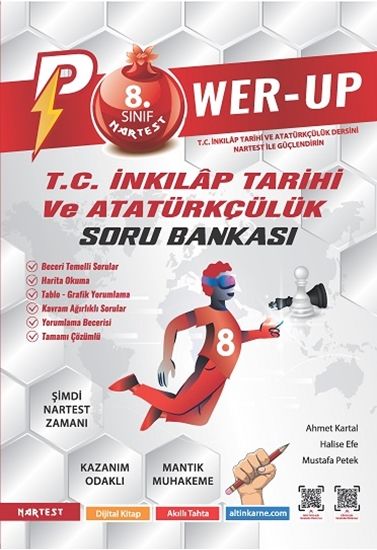 Nartest 8. Sınıf Power-up T.c. İnkilap Tarihi Ve Atatürkçülük Soru Bankası Kırmızı