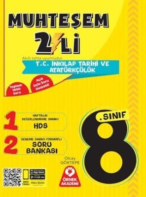 ÖRNEK AKADEMİ 8. SINIF MUHTEŞEM İKİLİ T.C. İNKILAP TARİHİ VE ATATÜRKÇÜLÜK SETİ