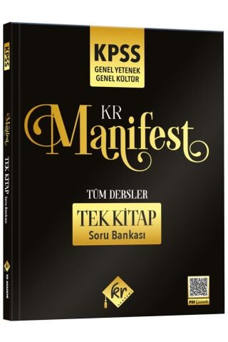 2026 KPSS Genel Yetenek Genel Kültür Manifest Tüm Dersler Tek Kitap Soru Bankası KR Akademi Yayınları