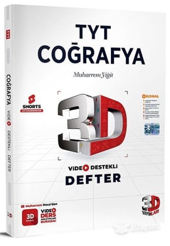 3D TYT COĞRAFYA VİDEO DERS DEFTERİ