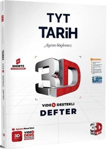 3D TYT TARİH VİDEO DERS DEFTERİ
