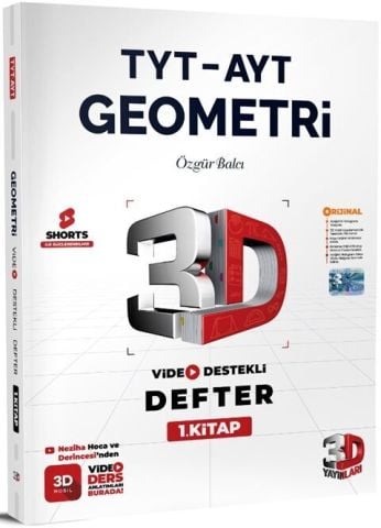 3D TYT-AYT GEOMETRİ VİDEO DERS DEFTERİ 1.KITAP