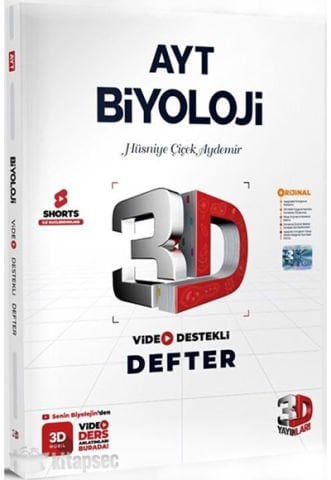 3D AYT BİYOLOJİ VİDEO DERS DEFTERİ