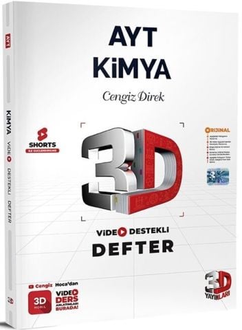 3D AYT KiMYA VİDEO DERS DEFTERİ