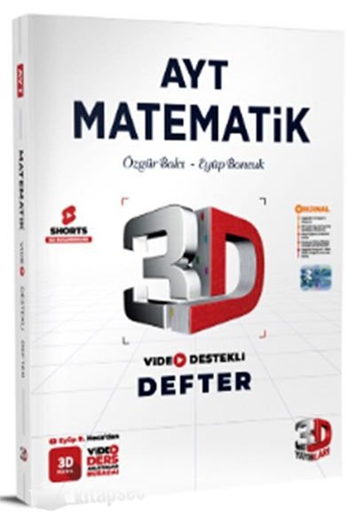3D AYT MATEMATİK VİDEO DERS DEFTERİ