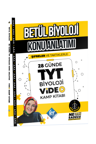 Betül Biyoloji Konu Anlatımı 28 Günde TYT Biyoloji Video Kamp Kitabı