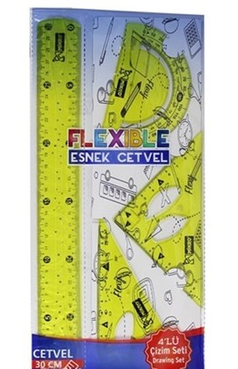 Mikro Esnek Cetvel 4 lü Çizim Seti FL-04