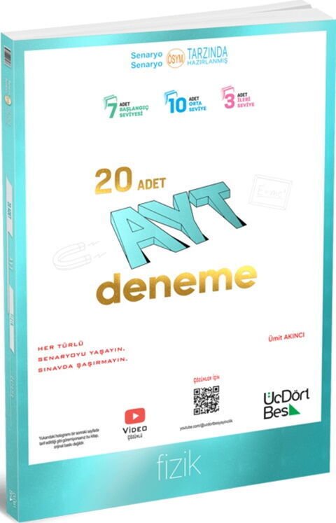 ÜÇ DÖRT BEŞ AYT FİZİK 20 Lİ DENEME