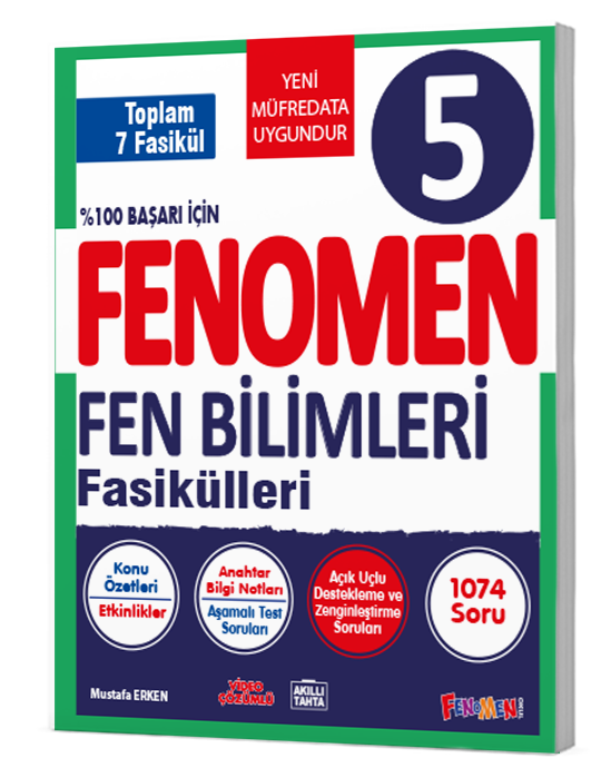 FENOMEN 5 FEN BİLİMLERİ FASİKÜLLERİ (TOPLAM 7 FASİKÜL)