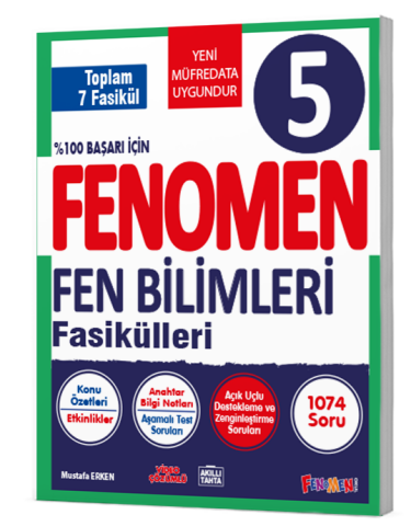 FENOMEN 5 FEN BİLİMLERİ FASİKÜLLERİ (TOPLAM 7 FASİKÜL)