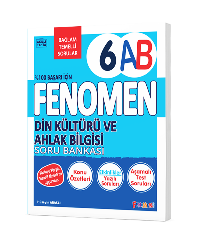 FENOMEN 6 DİN KÜLTÜRÜ VE AHLAK BİLGİSİ KONU ÖZETLİ SORU BANKASI (A-B)