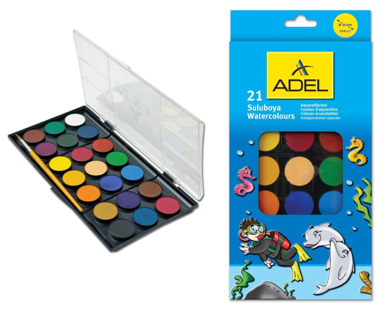 ADEL 21 RENK BÜYÜK SULU BOYA