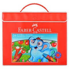 Faber Castell 125124-5 Pastel Boya Plastik Çantalı Tutuculu 24 Renk