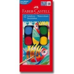 Faber Castell  Küçük Boy 12 Renk Sulu Boya
