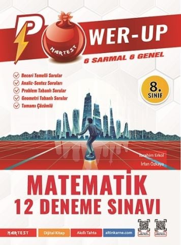 Nartest 8. Sınıf Power-up Matematik 12 Deneme Sınavı Kırmızı