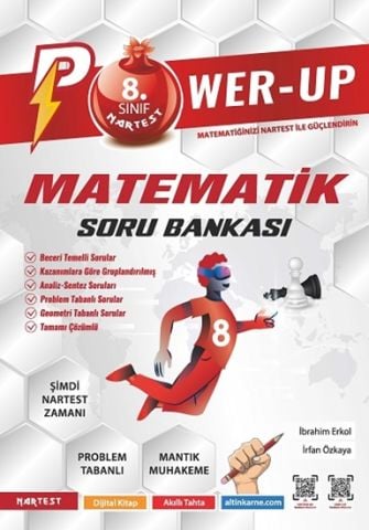 Nartest 8. Sınıf Power-up Matematik Soru Bankası Kırmızı