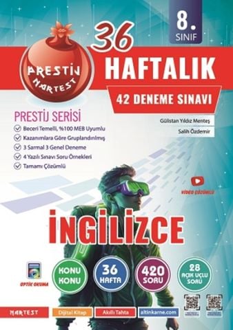 Nartest 8. Sınıf Haftalık İngilizce Denemeleri