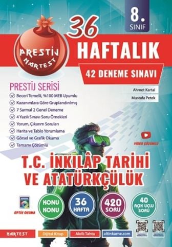 Nartest 8. Sınıf Haftalık T.c. İnkılap Tarihi Ve Atatürkçülük Denemeleri