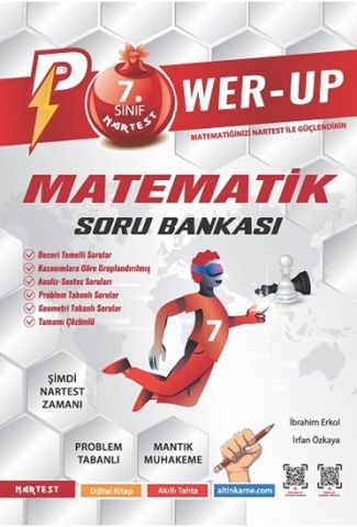 Nartest 7. Sınıf Power-up Matematik Soru Bankası Kırmızı