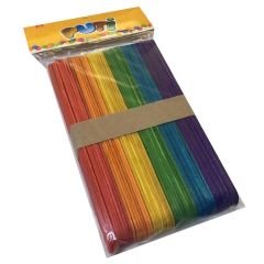 PUTİ AHŞAP DONDURMA ÇUBUĞU RENKLİ GENİŞ