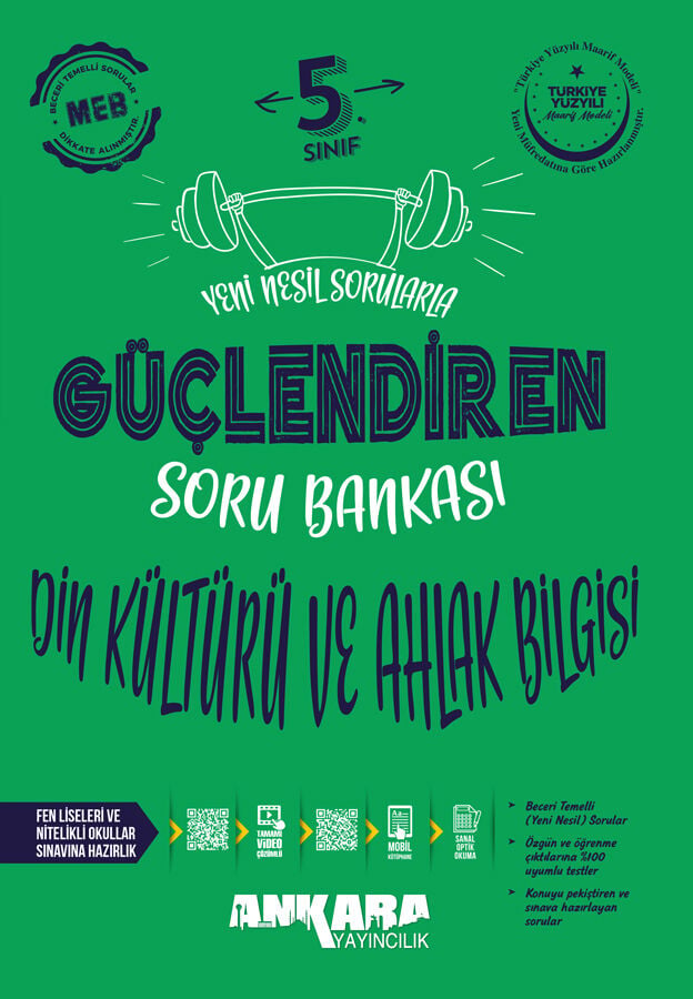Ankara Yayıncılık 5. Sınıf  Güçlendiren Din Kültürü ve Ahlak Bilgisi Soru Bankası