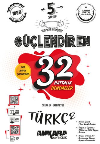 5. Sınıf Güçlendiren 32 Haftalık Türkçe Kazanım Denemeleri