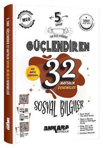 5. Sınıf Güçlendiren 32 Haftalık Sosyal Bilgiler Kazanım Denemeleri