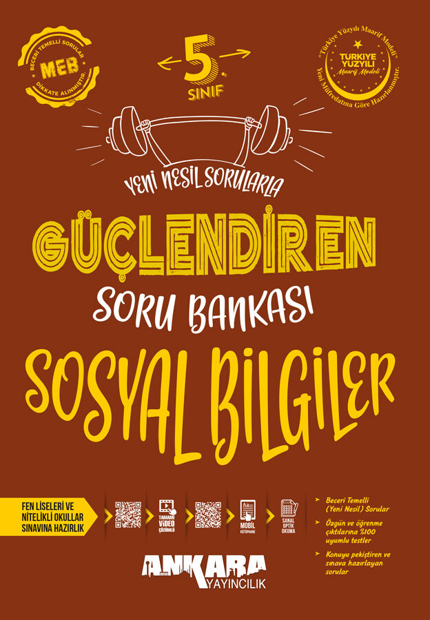Ankara Yayıncılık 5. Sınıf Güçlendiren  Sosyal Bilgiler Soru Bankası