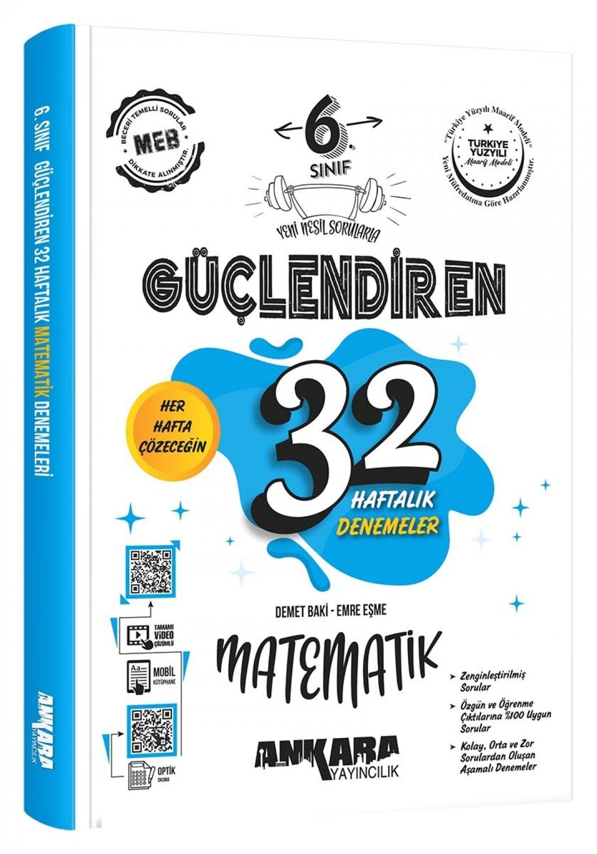 6. Sınıf Güçlendiren 32 Haftalık Matematik Kazanım Denemeleri