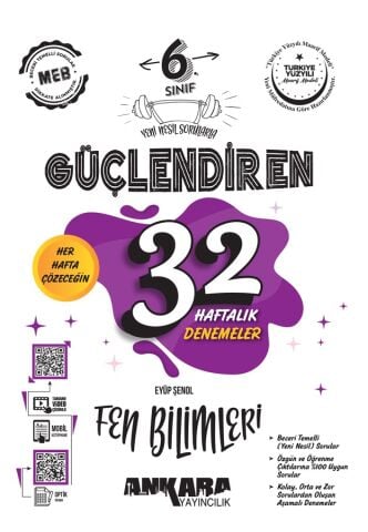 6. Sınıf Güçlendiren 32 Haftalık Fen Bilimleri Kazanım Denemeleri