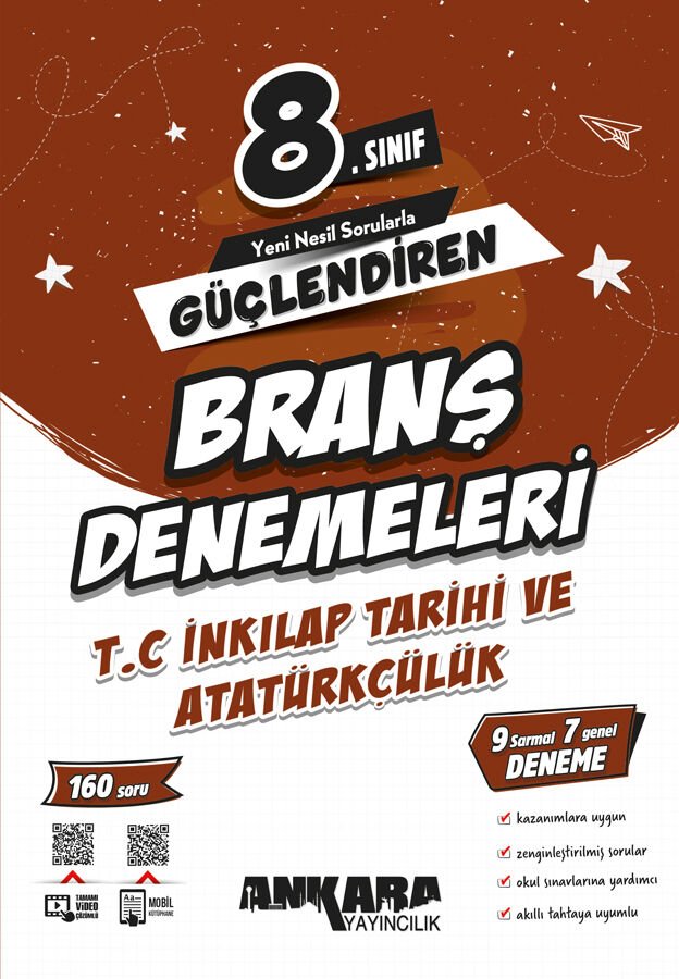 8.Sınıf Güçlendiren İnkılap Tarihi ve Atatürkçülük Branş Denemeleri