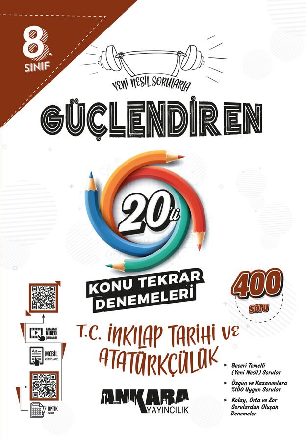 8.⁠ ⁠Sınıf Güçlendiren T.C. İnkılap Tarihi ve Atatürkçülük 20'li Konu Tekrar Denemesi