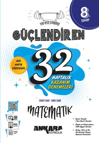 8. Sınıf Güçlendiren 32 Haftalık Matematik Kazanım Denemeleri