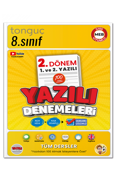 8. Sınıf Yazılı Denemeleri 2. Dönem 1 ve 2. Yazılı