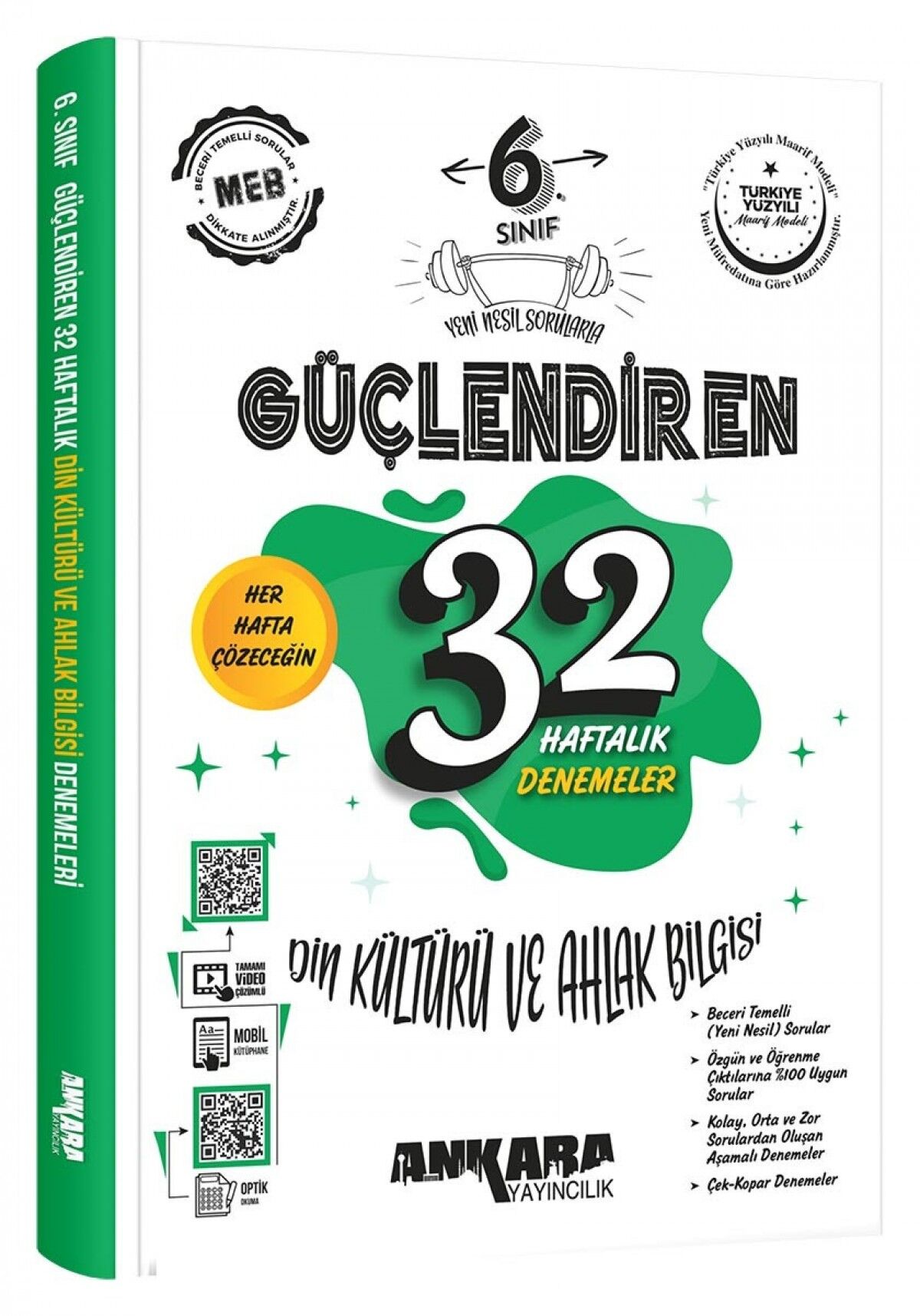 6. Sınıf Güçlendiren 32 Haftalık Din Kültürü ve Ahlak Bilgisi Kazanım Denemeleri