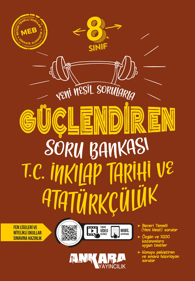 Ankara Yayıncılık 8. Sınıf T.C. İnkılap Tarihi ve Atatürkçülük Güçlendiren Soru Bankası