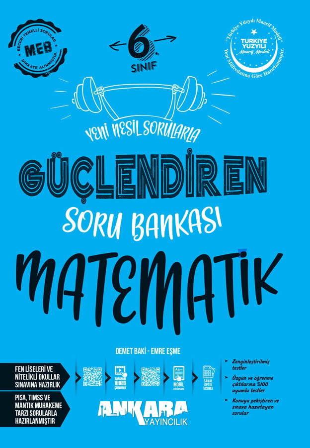 Ankara Yayıncılık 6. Sınıf  Güçlendiren Matematik Soru Bankası