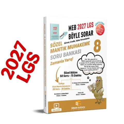 8. Sınıf 2027 Lgs Meb Böyle Sorar Sözel Mantık Muhakeme Soru Bankası Video Çözümlü