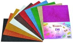 Ticon 2mm Simli Eva 20x30cm Karışık Renk 10 lu