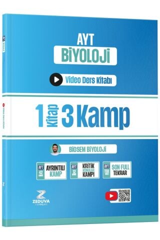 Zeduva Yayınları Biosem AYT Biyoloji 1 Kitap 3 Kamp Video Ders Kitabı