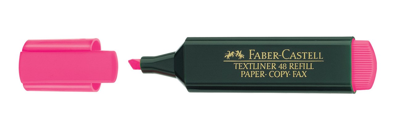 FABER CASTELL TEXTLINER 48 FOSFORLU KALEM Pembe