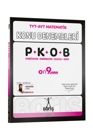 Barış Yayınları TYT-AYT Matematik Permütasyon Kombinasyon Olasılık Binom Konu Denemeleri