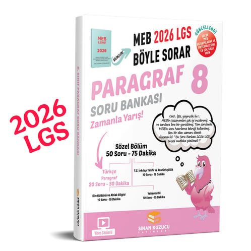 8. SINIF PARAGRAF SORU BANKASI- meb böyle sorar 2026