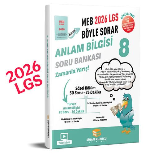 8. SINIF ANLAM BİLGİSİ SORU BANKASI-meb böyle sorar 2026