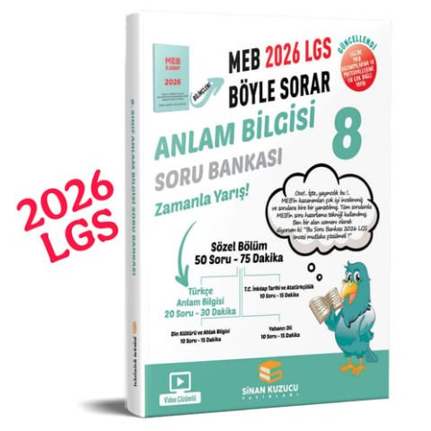 8. SINIF ANLAM BİLGİSİ SORU BANKASI-meb böyle sorar 2026