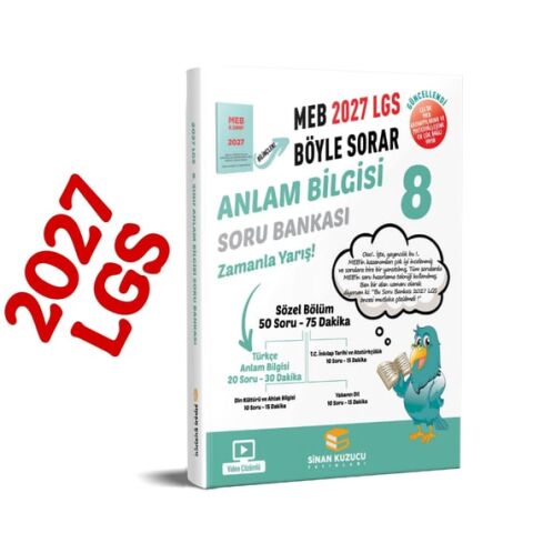 8. SINIF ANLAM BİLGİSİ SORU BANKASI-meb böyle sorar 2027